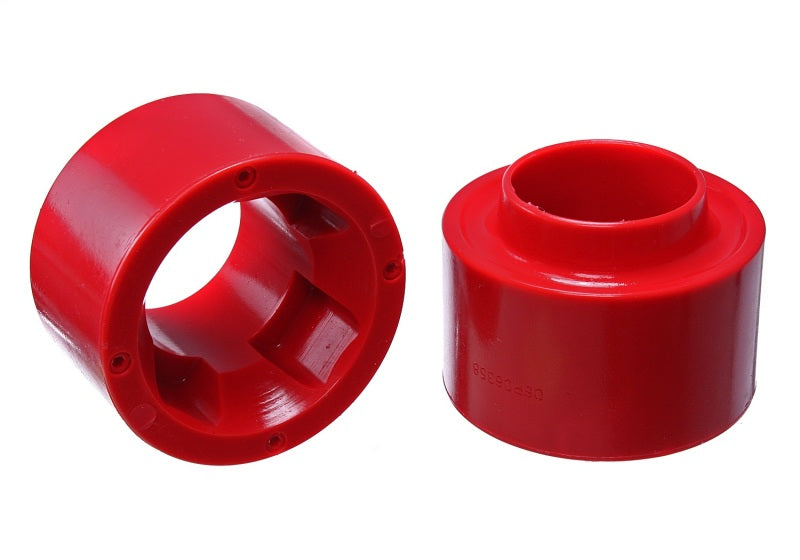 ES Spring Isolators - Red - Energy Suspension 07-17 Jeep Wrangler (JK) Red Front Coil Spring Spacer 1-3/4in Lift Set