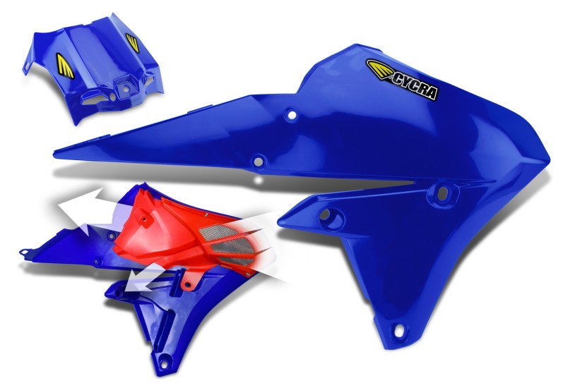 CYC Radiator Shroud - Cycra 15-19 Yamaha WR250F Powerflow Radiator Shrouds - OEM Blue