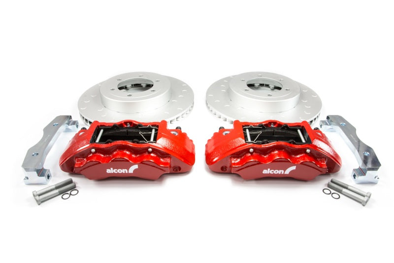 ALC Front Brake Kits - Alcon 2016+ Toyota Tacoma w/ 17in+ Wheels 352x30mm Rotors 6-Piston Calipers Front Brake Kit - Red