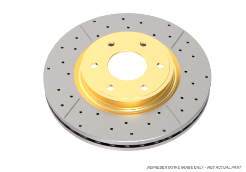 DBA Street Slot&Drill Rotors - DBA 05-10 Mustang GT / 11-13 V6 Front Drilled & Slotted Street Series Rotor, Black Hub