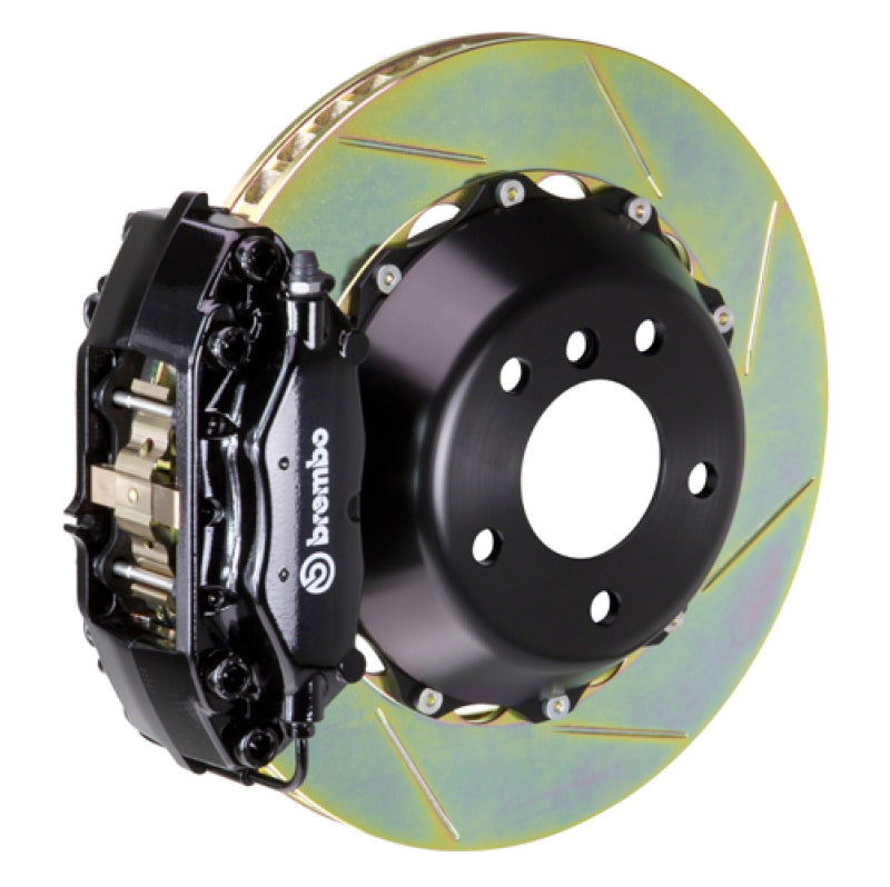 BRB Big Brake Kits - Brembo 00-06 X5 (E53) Rear GT BBK 4 Piston Cast 2pc 345x28 2pc Rotor Slotted Type-1-Black