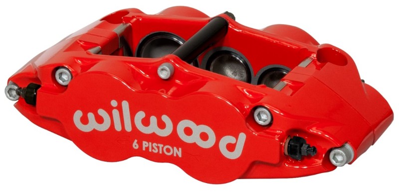 WIL Superlite Caliper - Wilwood Caliper-Narrow Superlite 6R-RH - Red 1.62/1.12/1.12in Pistons 1.10in Disc