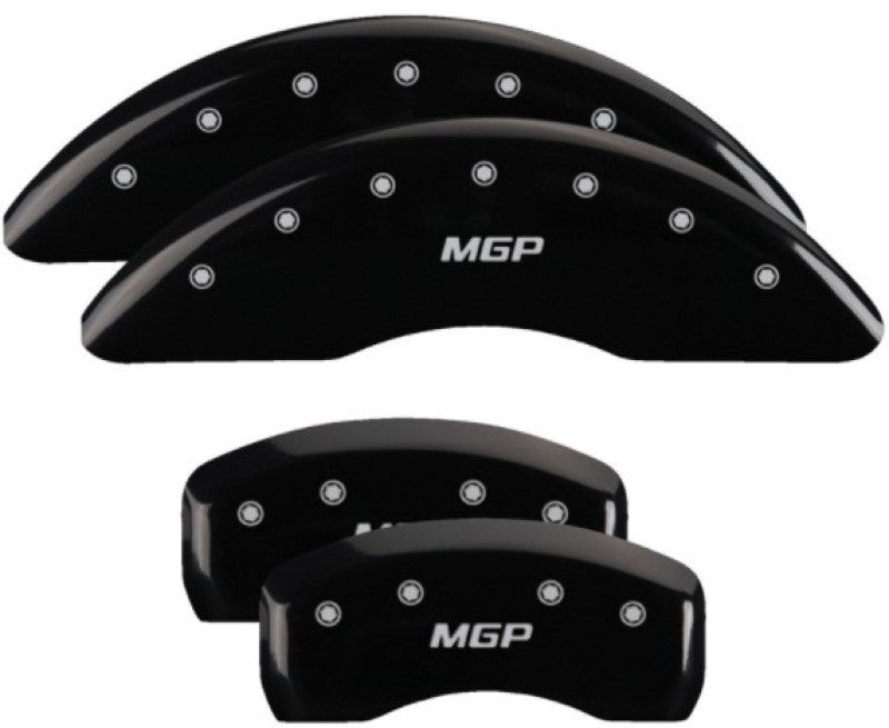 MGP Caliper Covers 4 Standard - MGP 4 Caliper Covers Engraved Front & Rear MGP Black Finish Silver Char 2018 Kia Sportage