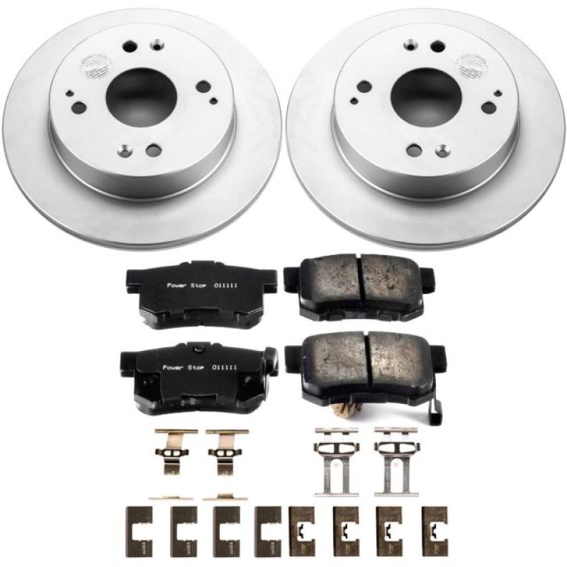 PSB Z17 Evolution Coated Kit - Power Stop 1997 Acura CL Rear Z17 Evolution Geomet Coated Brake Kit