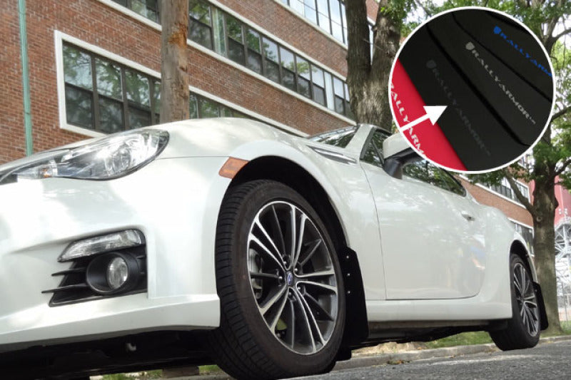 RAL UR Blk Flap/Grey Logo - Rally Armor 13-17 Subaru BRZ/Toyota FR-S Black UR Mud Flap w/Grey Logo