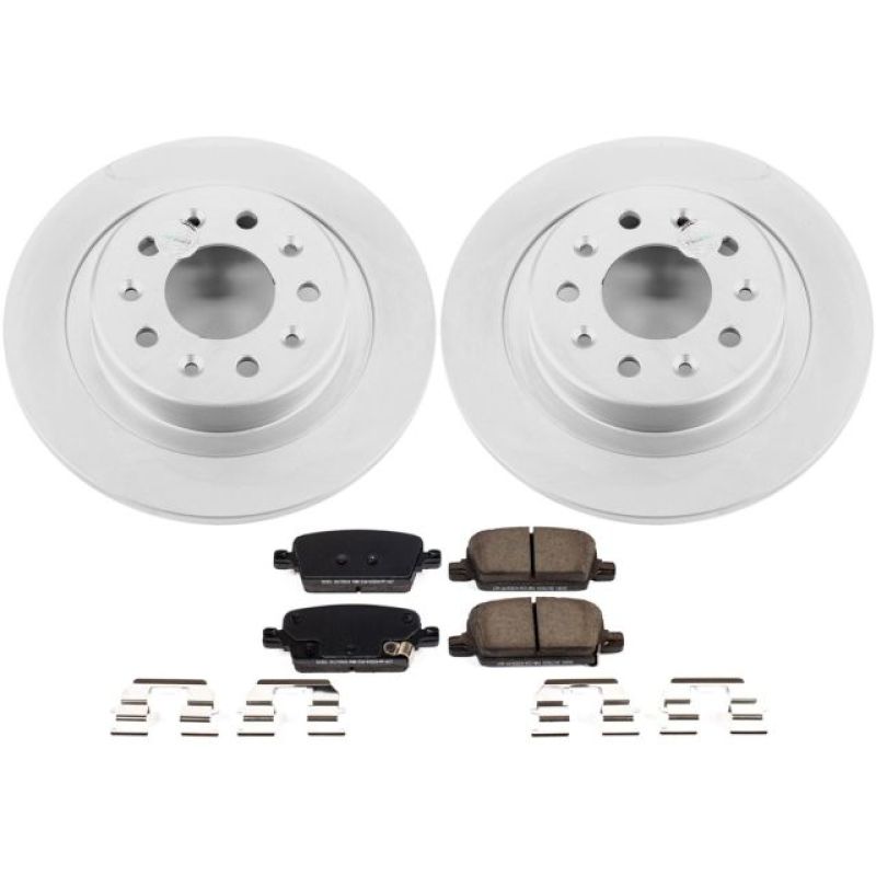 PSB Z17 Evolution Coated Kit - Power Stop 16-18 Chevrolet Malibu Rear Z17 Evolution Geomet Coated Brake Kit