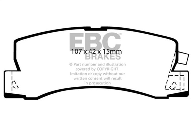 EBC Greenstuff Brake Pad Sets - EBC 99-01 Lexus RX300 3.0 2WD Greenstuff Rear Brake Pads