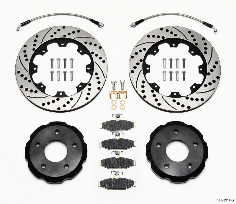 WIL Rotor Kit - Wilwood Pro-Matrix Rear Kit Drilled 88-96 Corvette C4