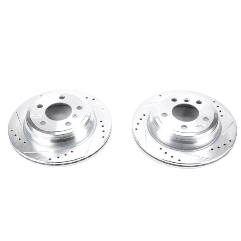 PSB Evolution Drill/Slot Rotor - Power Stop 13-18 BMW 320i xDrive Rear Evolution Drilled & Slotted Rotors - Pair