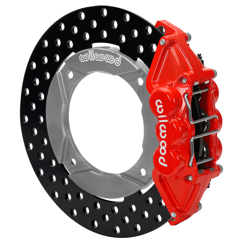 WIL UTV Big Brake Kits - Wilwood 2014+ Polaris RZR XP 1000 Rear Kit 11.25in Drilled - Red
