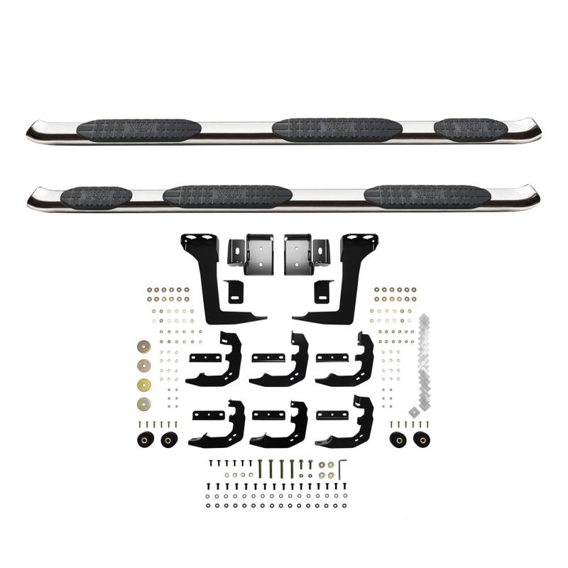 WES Nerf Bars - PRO TRAXX 5 - Westin 19-20 Ram 1500 Quad Cab w/ 6.5ft Bed PRO TRAXX 5 W2W Oval Nerf Step Bars - Stainless Steel