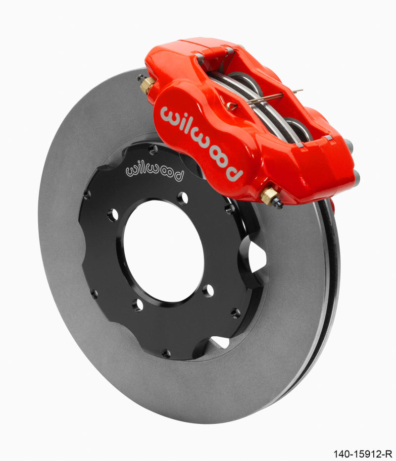 WIL Dynalite Brake Kit - Wilwood Dynalite Front Big Brake Kit 11.00in ULHP-30 Vane Plain Face Rotors - Red