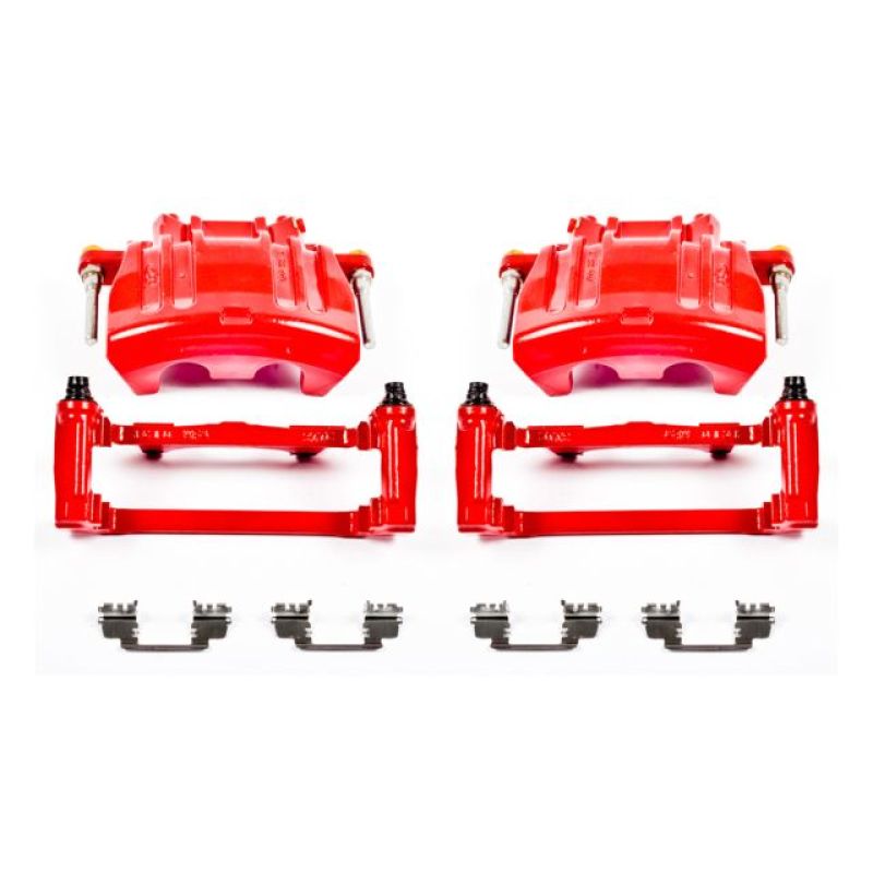 PSB Red Calipers - Power Stop 2012 Chrysler 300 Front Red Calipers w/Brackets - Pair