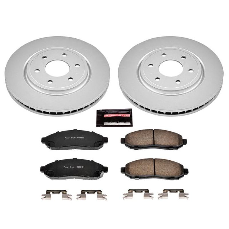 PSB Z17 Evolution Coated Kit - Power Stop 05-18 Nissan Frontier Front Z17 Evolution Geomet Coated Brake Kit
