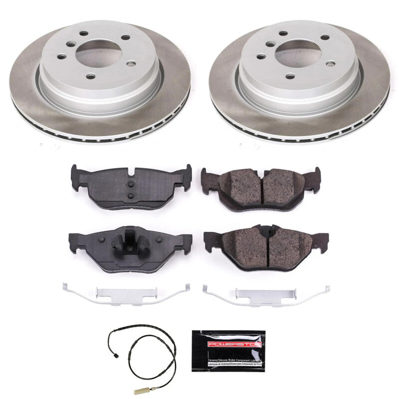 PSB Semi-Coated Rotor Kits - Power Stop 11-13 BMW 328i xDrive Rear Semi-Coated Rotor Kit