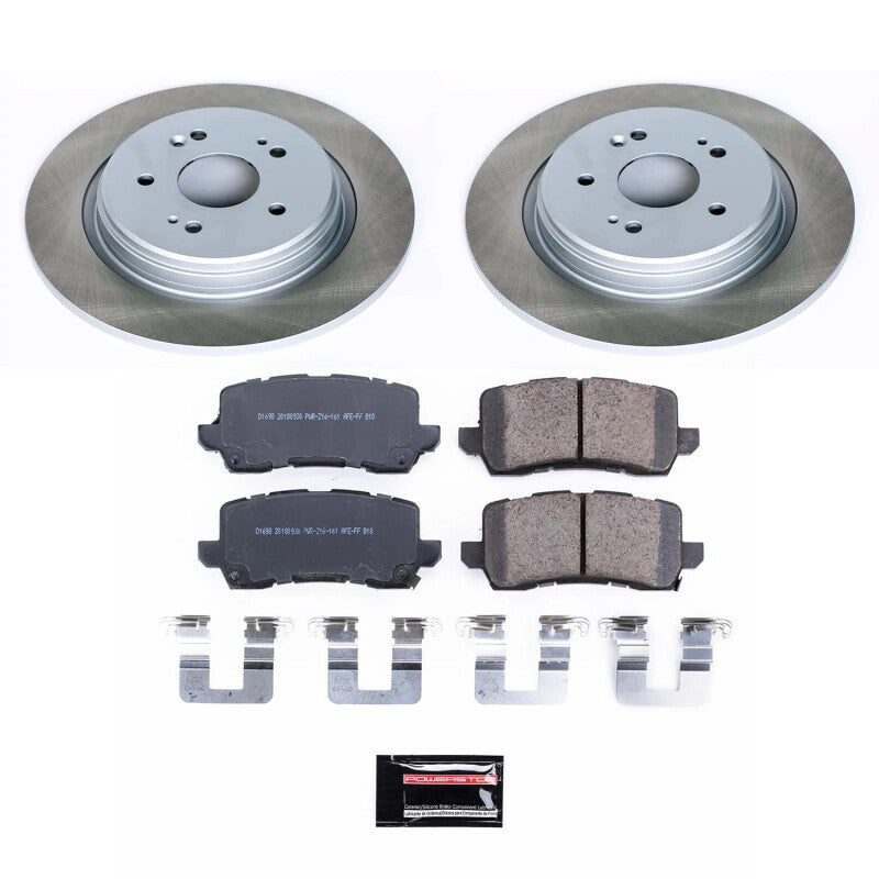 PSB Semi-Coated Rotor Kits - Power Stop 15-20 Acura TLX Rear Semi-Coated Rotor Kit