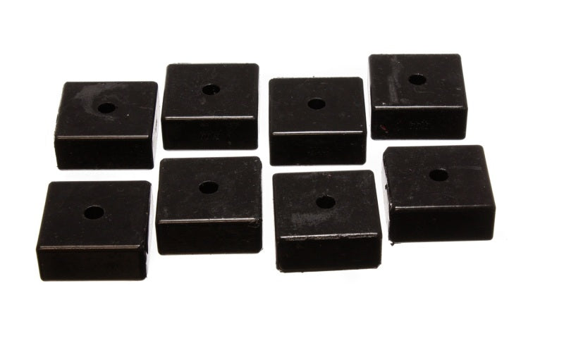 ES Poly Pads - Black - Energy Suspension Pad - Soft - 2-1/16in SQ x 3/8in ID x 15/16in H - Black