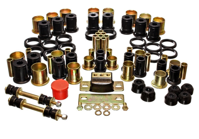 ES Hyper-Flex Sets - Black - Energy Suspension 74-77 Oldsmobile Cutlass/442/F-85/Europa Black Hyper-flex Master Bushing Set