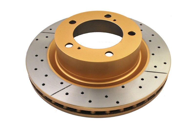 DBA Street Slot&Drill Rotors - DBA 07+ Toyota Landcruiser 200 Series Front Drilled & Slotted Street Series Rotor