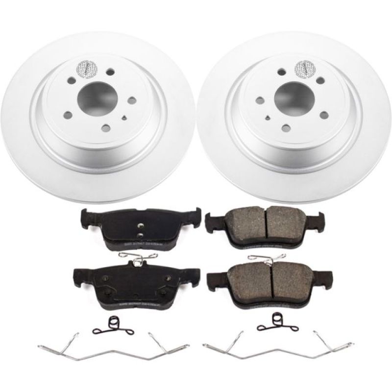 PSB Z17 Evolution Coated Kit - Power Stop 17-19 Ford Escape Rear Z17 Evolution Geomet Coated Brake Kit