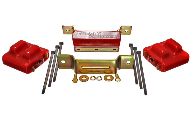 ES Eng/Trans Combo Kit - Red - Energy Suspension 88-94 GM Blazer 4WD K Series Red Motor and Transmission Mounts; Zinc Finish
