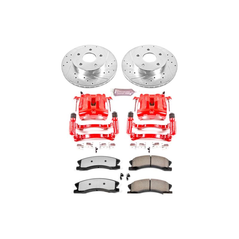 PSB Z36 Truck & Tow Kit - Power Stop 99-04 Jeep Gr& Cherokee Front Z36 Truck & Tow Kit w/Cals