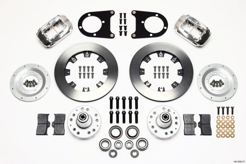 WIL Dynalite Brake Kit - Wilwood Forged Dynalite Front Kit 12.19in Polished 37-48 Ford Psgr. Car Spindle