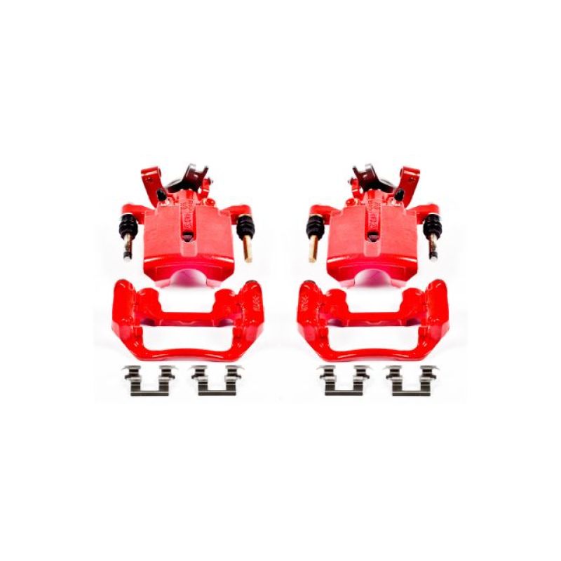 PSB Red Calipers - Power Stop 05-08 Chevrolet Cobalt Rear Red Calipers w/Brackets - Pair