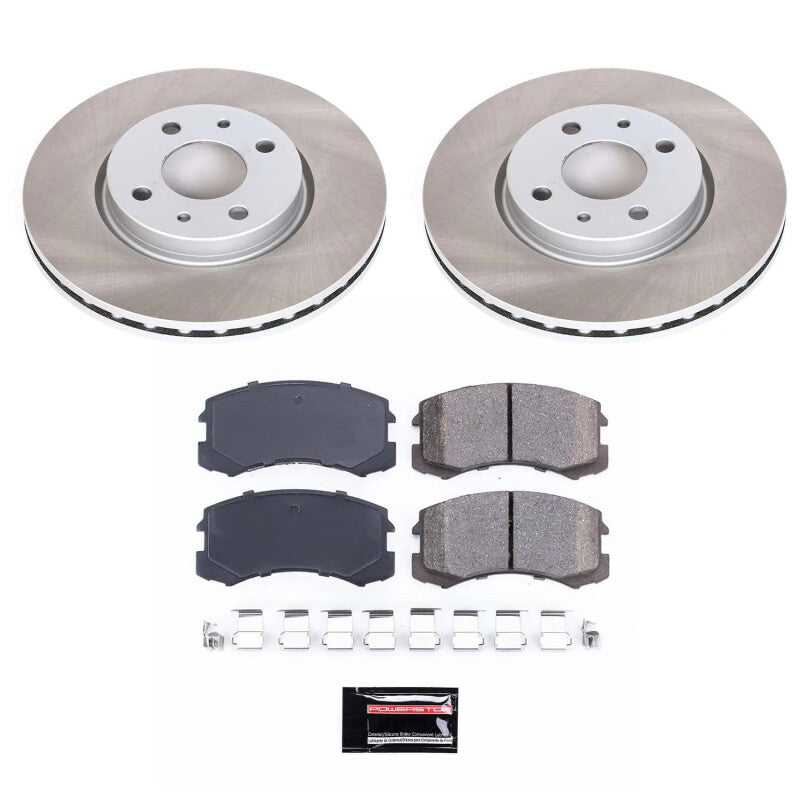 PSB Semi-Coated Rotor Kits - Power Stop 02-07 Mitsubishi Lancer Front Semi-Coated Rotor Kit