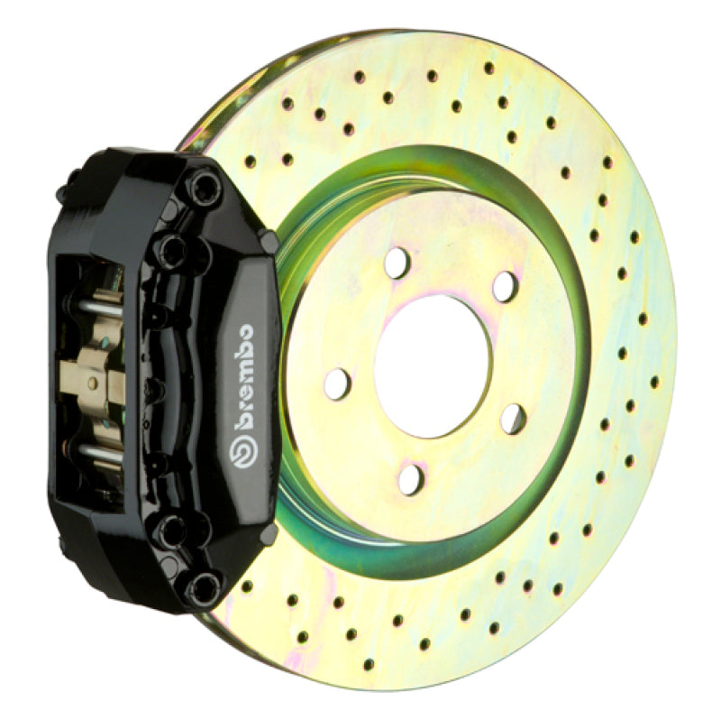 BRB Big Brake Kits - Brembo 15-21 Golf (Mk7) Front GT BBK 4 Piston Cast 2pc 330x28 1pc Rotor Drilled-Black