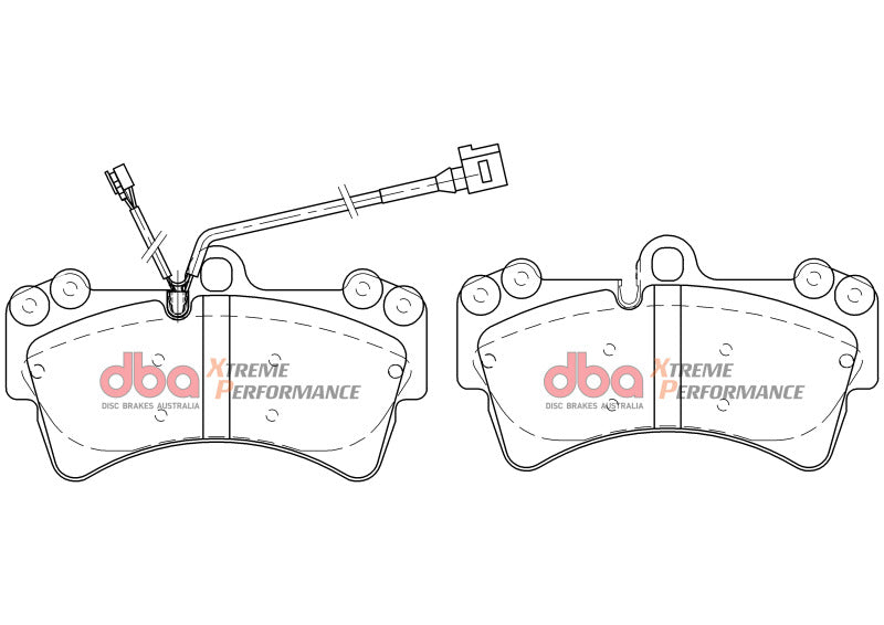 DBA XP Performance Brake Pads - DBA 02-10 Porsche Cayenne XP Performance Front Brake Pads - Front