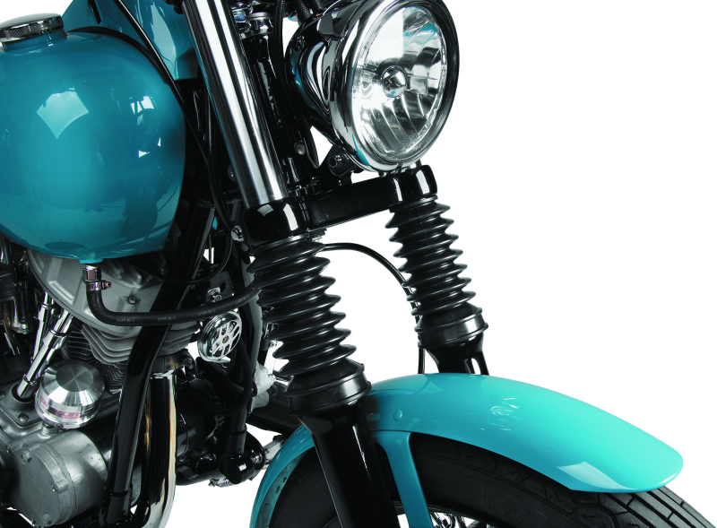 BKC Fork Accessories D - Bikers Choice 41MM Black Fork Boots Extended 8.58in / Collapsed 4in (Pair)
