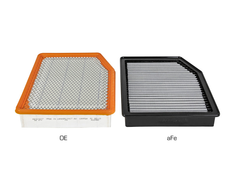 AFE Direct Fit Pro DRY S Air Filter - aFe MagnumFLOW Pro DRY S OE Replacement Filter 2019 GM Silverado/Sierra 1500 V6-2.7L/4.3L/V8-5.3