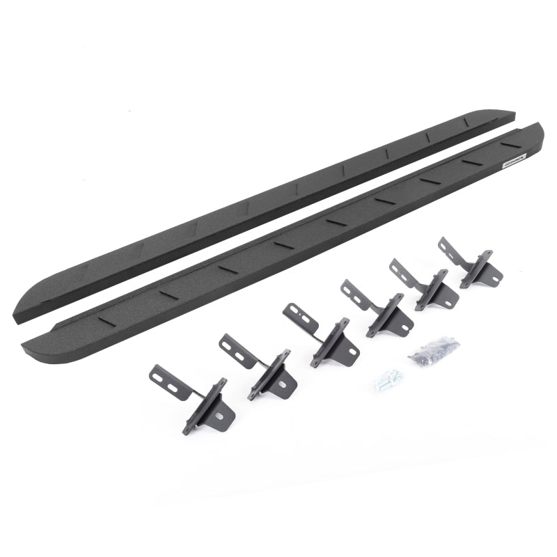 GOR RB10 Slim Running Boards - Go Rhino 21-22 Ford Bronco (Excl. Sport) 4DR RB10 Slim Running Boards Kit (w/Brackets) - Bedliner Ct