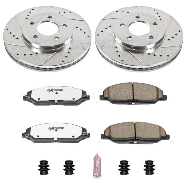 PSB Z26 Street Warrior Kit - Power Stop 05-10 Ford Mustang Front Z26 Street Warrior Brake Kit