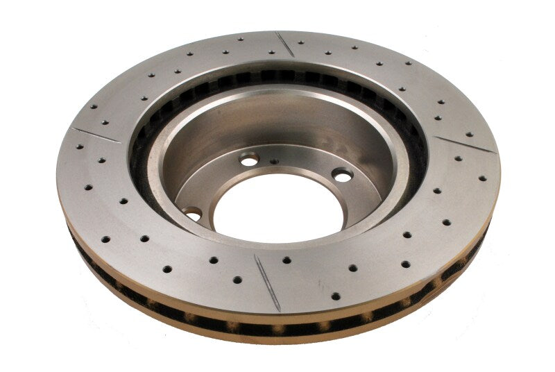 DBA Street Slot&Drill Rotors - DBA 07+ Toyota Landcruiser 200 Series Front Drilled & Slotted Street Series Rotor