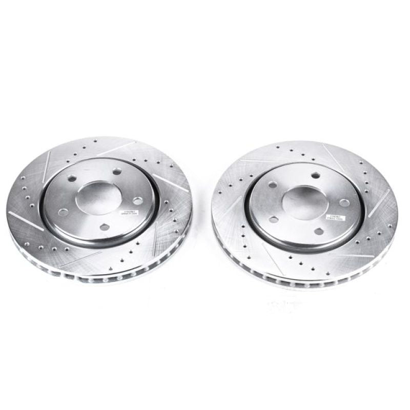 PSB Evolution Drill/Slot Rotor - Power Stop 08-16 Chrysler Town & Country Front Evolution Drilled & Slotted Rotors - Pair