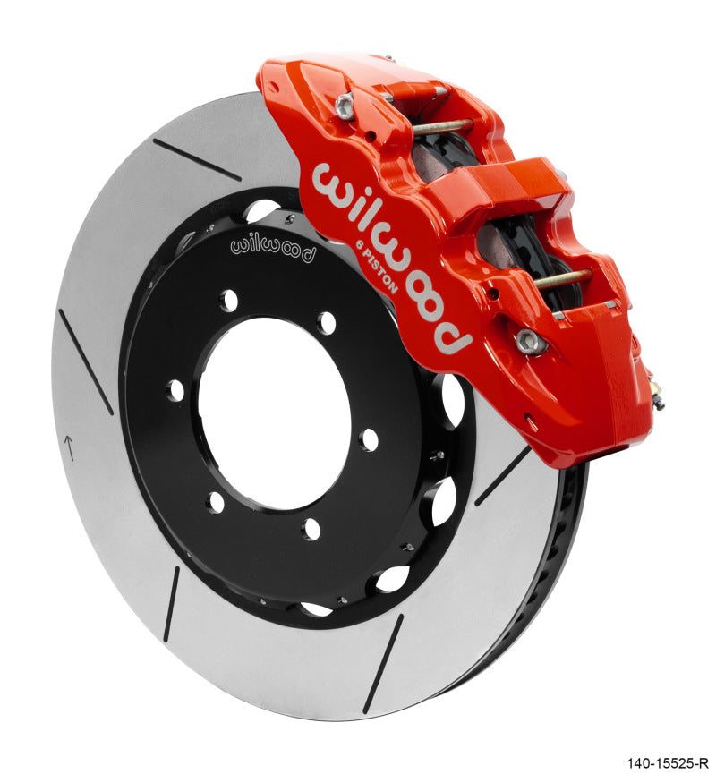 WIL Aero Brake Kit - Wilwood AERO4 Spec 37 GT FrontTruck Kit 14.25in Red 1997-2018 Nissan Y61 Patrol w/lines