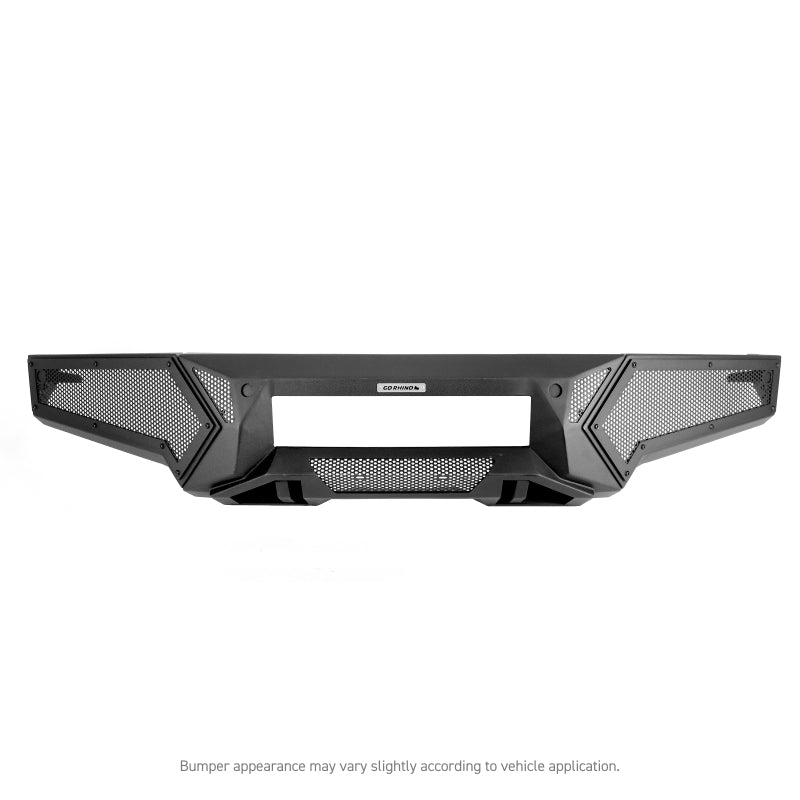 GOR Element Bumper - Go Rhino 19-24 Ram 1500 (Excl. Rebel/Warlock/TRX) Element FR Bumper w/Fixed Lgt Bar Mount - Tex. Blk
