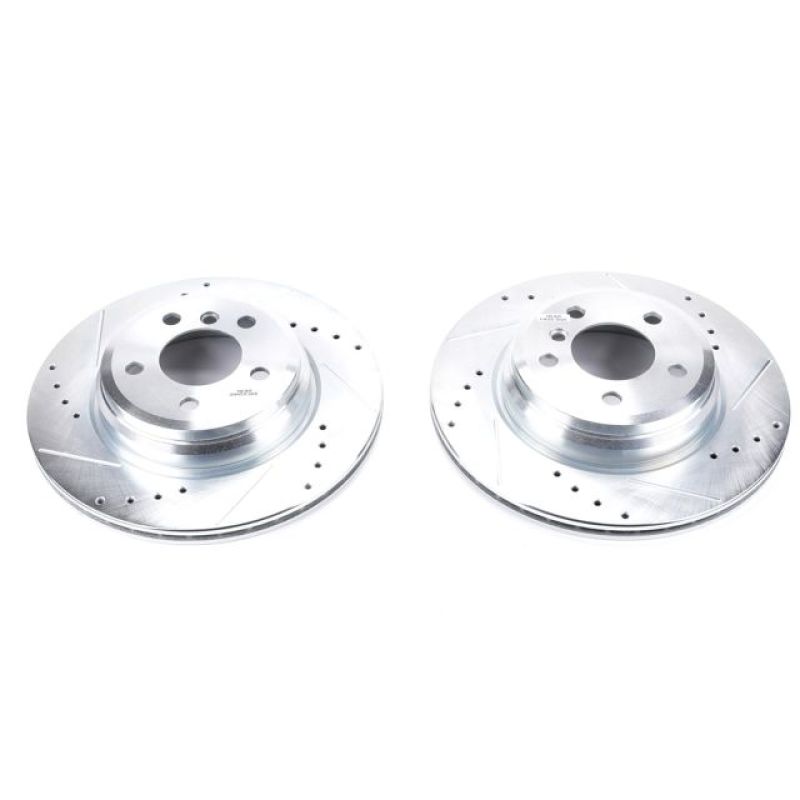 PSB Evolution Drill/Slot Rotor - Power Stop 2016 BMW 328i Rear Evolution Drilled & Slotted Rotors - Pair