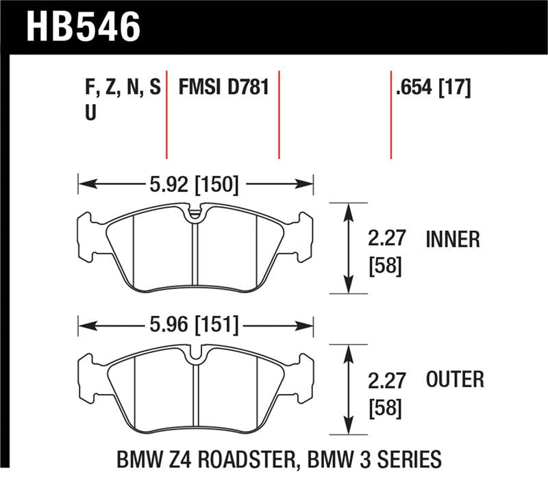 HAWK HPS Brake Pad Sets - Hawk HPS Street Brake Pads