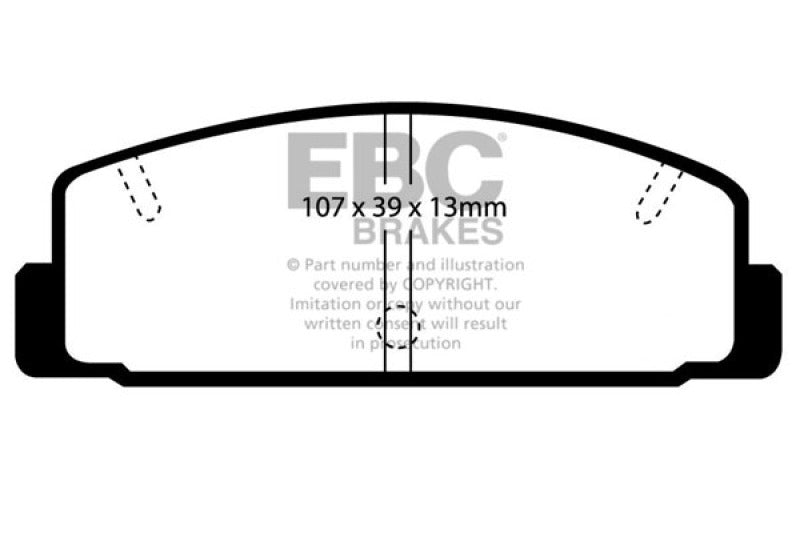 EBC Ultimax2 Brake Pad Sets - EBC 03-04 Mazda Protege 2.0 Turbo (Mazdaspeed) Ultimax2 Rear Brake Pads