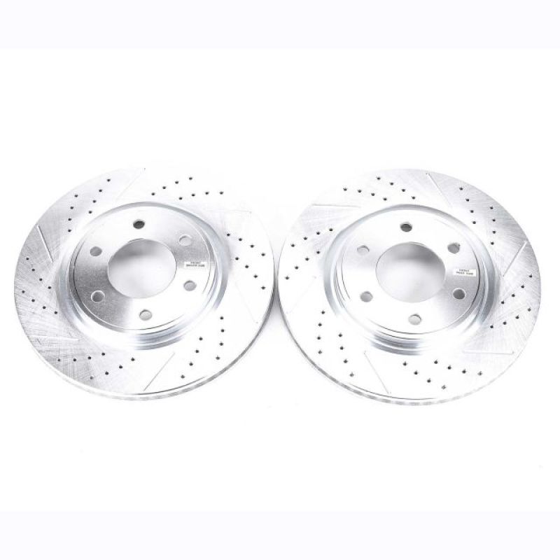 PSB Evolution Drill/Slot Rotor - Power Stop 08-10 Infiniti QX56 Front Evolution Drilled & Slotted Rotors - Pair