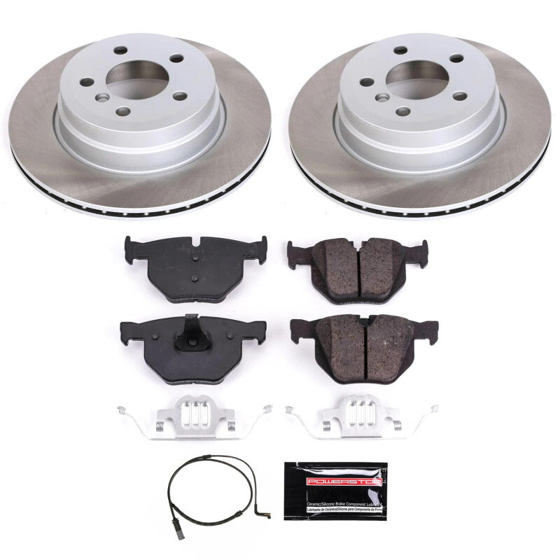 PSB Semi-Coated Rotor Kits - Power Stop 09-10 BMW X6 Rear Semi-Coated Rotor Kit