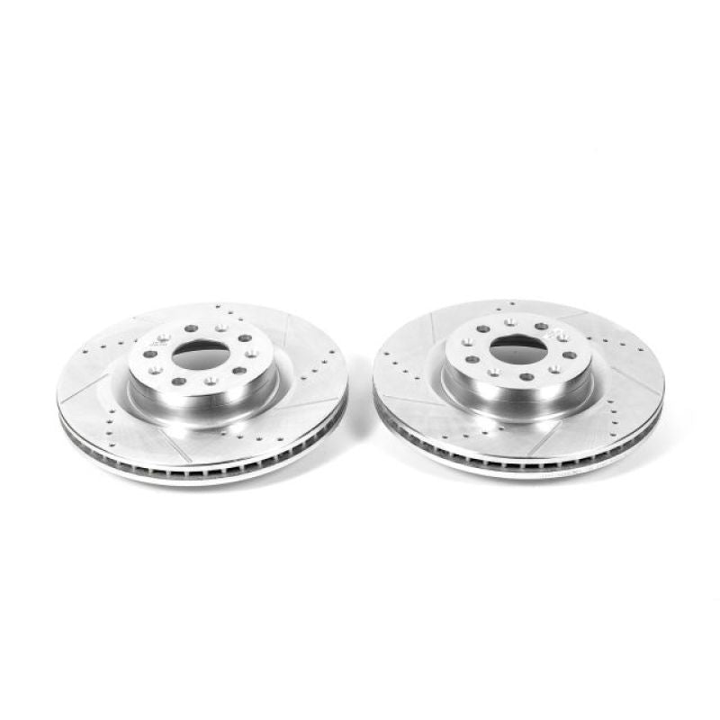PSB Evolution Drill/Slot Rotor - Power Stop 16-19 Cadillac CT6 Front Evolution Drilled & Slotted Rotors - Pair