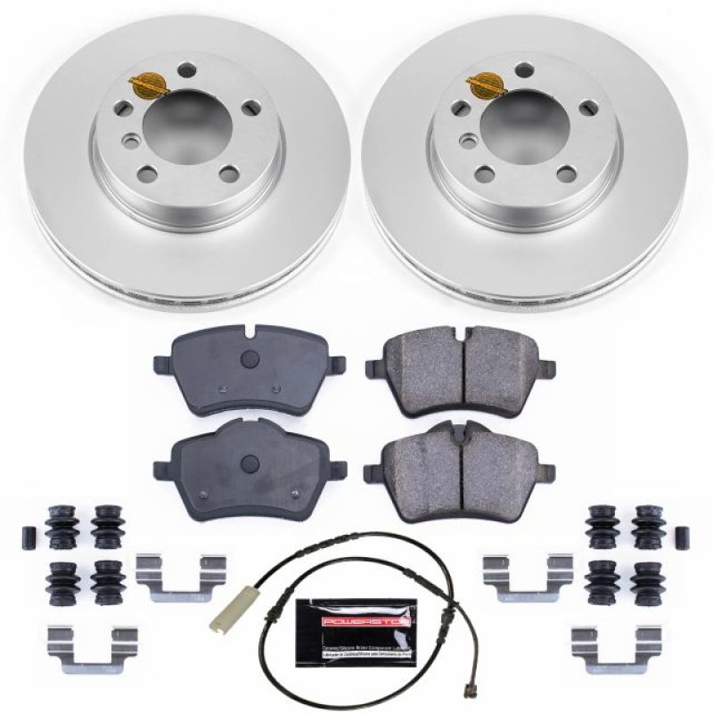 PSB Z23 Evolution Coated Kit - Power Stop 11-16 Mini Cooper Countryman Front Z23 Evolution Sport Coated Brake Kit