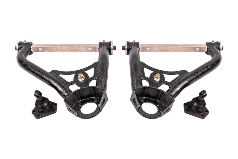 BMR Control Arms - BMR 68-74 Chevrolet Nova Non-Adj. Upper A-Arms w/ STD. Ball Joint (Delrin) - Black Hammertone