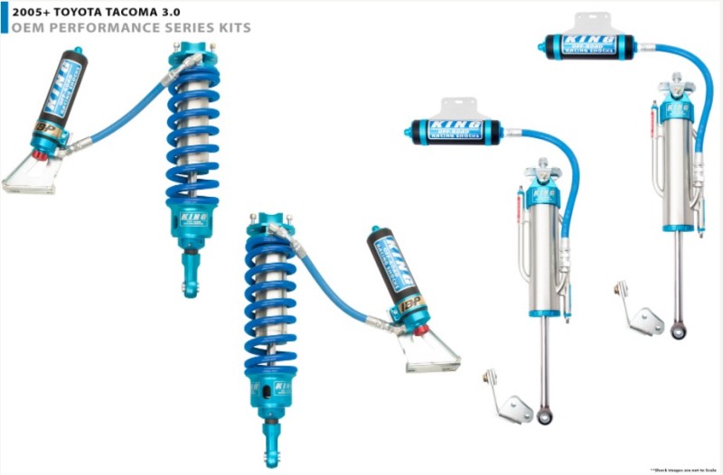 KIN 3.0 Coilovers - King Shocks 2005+ Toyota Tacoma (6 Lug) Frt Stg 3 Kit 3.0 Dia Res Coilover w/Adj/Int Bypss (Pair)
