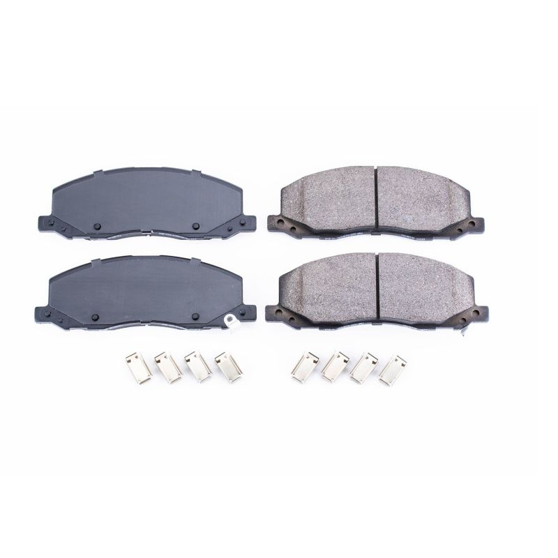 PSB Z17 Evolution Brake Pads - Power Stop 10-11 Saab 9-5 Front Z17 Evo Ceramic Brake Pad w/Hardware