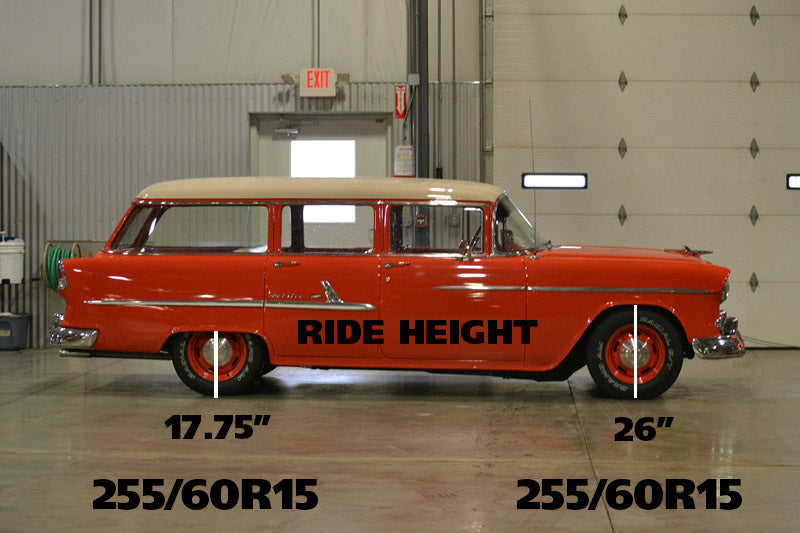 RID Composite Leaf Springs - Ridetech 55-57 Chevrolet Wagon Composite Leaf Springs w/ HQ Shock Kit - 2in Drop